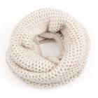 HUTTER | sciarpa loop scaldacollo per donna in lana maglia beige