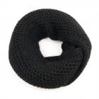 HUTTER | sciarpa loop scaldacollo per donna in lana maglia nero