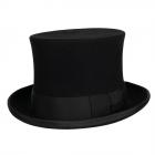HUTTER | Cappello a cilindro di qualit� esclusiva realizzato in feltro di pelo finissimo nero
