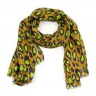 sciarpa estiva con stampo maculato verde
