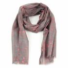 foulard leggero con punti fluo grigio