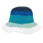 Cappello di carta all'uncinetto arioso per le donne blu