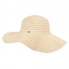 cappello estivo rigato Latina in tinta unita e a tesa larga marrone chiaro