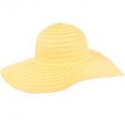 cappello estivo rigato Latina in tinta unita e a tesa larga giallo