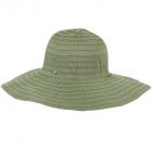 cappello estivo rigato Latina in tinta unita e a tesa larga verde