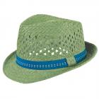 cappello Trilby per bambini in carta paglia  verde