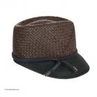 cappello da donna Trixi con visiera in paglia naturale firmato Hutter marrone