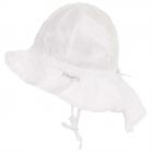 STERNTALER | Cappello in panno con collo e protezione UV bianco