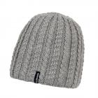 McBEANIE | berretto lana maglia con pile interno tinta unita grigio chiaro