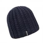 McBEANIE | berretto lana maglia con pile interno tinta unita blu scuro