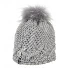 McBeanie | berretto donna Zenturia con pompon grigio chiaro