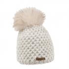NORTON | berretto da donna con pompon animale bianco naturale