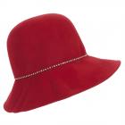cappello elegante da donna  rosso