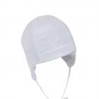 STERNTALER | cuffia baby jersey con paraorecchie e laccetti bianco