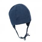 STERNTALER | cuffia baby jersey con paraorecchie e laccetti blu scuro