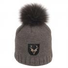 NORTON | berretto con pompon marrone