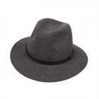 HUTTER | Cappello in feltro da viaggiatore a tesa larga antracite