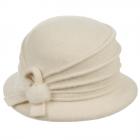 Cappello in lana cotta modello Tatiana firmato Willy bianco naturale