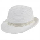 cappello Trilby firmato ALESSANDRA BACCI bianco naturale