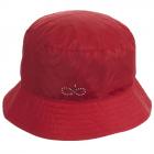 cappello da pioggia con custodia firmato ALESSANDRA BACCI rosso