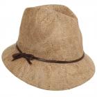 Cappello da donna con tesa asimmetrica beige