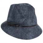 Cappello da donna con tesa asimmetrica jeans.