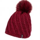 McBeanie | berretto con pompon e fodera in pile rosso
