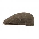 Berretto uomo piatto flatcap Kent wool con paraorecchie firmato STETSON marrone medio