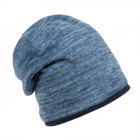 cuffia beanie reversibile unisex in lana maglia blu