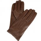HUTTER | guanti in pelle per uomo foderati in lana cashmere made in Italy marrone scuro