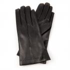 Guanti in pelle da donna foderati Made in Italy nero
