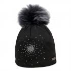NORTON | Berretto pompon con motivo strass nero