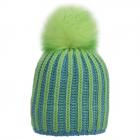 EISB�R | cuffia pompon in lana maglia verde
