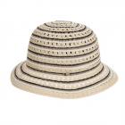 cappello cloche da donna leggero misto paglia carta nero