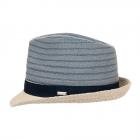 cappello trilby tessuto tascabile  blu
