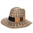 cappello in carta con tesa larga firmato ALESSANDRA BACCI beige