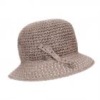 cappello cloche in carta firmato SEEBERGER  fango