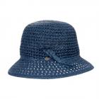 cappello cloche in carta firmato SEEBERGER  blu