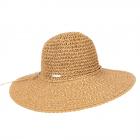 SEEBERGER | Cappello da donna in paglia di carta a tesa larga marrone chiaro