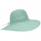 SEEBERGER | Cappello da donna in paglia di carta a tesa larga celeste