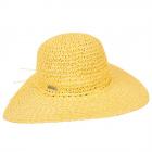 SEEBERGER | Cappello da donna in paglia di carta a tesa larga giallo