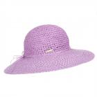 SEEBERGER | Cappello da donna in paglia di carta a tesa larga viola 1