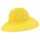 SEEBERGER | Cappello da donna in paglia di carta a tesa larga camello