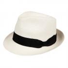 cappello trilby in paglia panama firmato HUTTER bianco