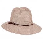 HUTTER | cappello donna fedora con falda larga 100 % canapa grigio