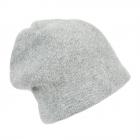 berretto angora con lurex grigio chiaro