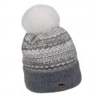 berretto pompon Melinda in lana maglia  bianco