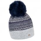 berretto pompon Melinda in lana maglia  blu