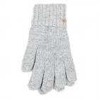 guanti in maglia da donna  grigio chiaro
