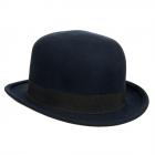 FASHION | cappello bombetta elegante con nastro nero blu